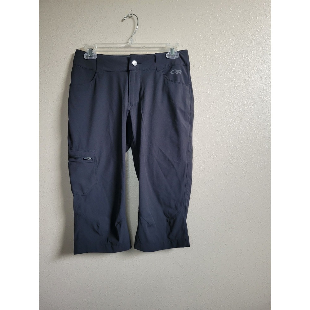 Outdoor Research Women's Gray Drawstring Capri Shorts Hiking Activewear Sz‎ 4